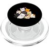 Cute Meowtain Kitty Pile Anime Cat Gifts Kawaii Anime Cat Pile Carino Chibi Kitty Mountain Neko Amante PopSockets PopGrip per MagSafe