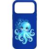 Ocean Aesthetic Decor Custodia per iPhone 17 Pro Max Carino Polpo Cartoon Teal Blu Mare Subacqueo Bella