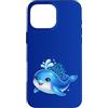 Ocean Aesthetic Decor Custodia per iPhone 16 Pro Max Carino Balena Cartoon Teal Blu Mare Subacqueo Bella