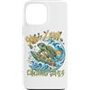 Forofo 100 Custodia per iPhone 13 Pro Max Divertente tropicale Surfing Sea Turtle Summer Beach Vacation