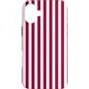 Burgundy Pink Y2K Stripe Aesthetic Custodia per iPhone 16 Plus Design estetico retrò con motivo a righe rosa bordeaux Y2K