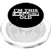 Funny 80s Saying & Funny 80s Designs I' m This Old - Funny Saying Cassette Novità Umorismo Retro anni '80 PopSockets PopGrip per MagSafe