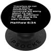 Jesus Never Fails Shop Matteo 6:34, JNF, Non preoccuparti per il domani, Christian PopSockets PopGrip Adesivo