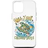 Forofo 100 Custodia per iPhone 12/12 Pro Divertente tropicale Surfing Sea Turtle Summer Beach Vacation