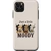 Moody Cowgirl Club Custodia per iPhone 11 Pro Max Divertente design con stampa leopardata e mucca delle Highland Just Little Moody