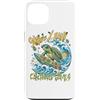 Forofo 100 Custodia per iPhone 13 Divertente tropicale Surfing Sea Turtle Summer Beach Vacation