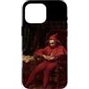 Art Pop Mobile Gallery Custodia per iPhone 16 Pro Max Sad Court Jester Stancyk Seduto Polacco Rosso Fool Belle Arti