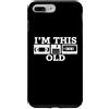 Funny 80s Saying & Funny 80s Designs Custodia per iPhone 7 Plus/8 Plus I' m This Old - Funny Saying Cassette Novità Umorismo Retro anni '80