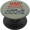 Funny Dad Yelling Raccoons Funny Raccoon Dad Yelling Raccoons Father's Day PopSockets PopGrip Adesivo