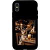 Yorkie Pub Paws Custodia per iPhone X/XS Divertente Yorkie Dog Bere Birra al Pub