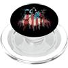 Paint Dripping Patriotic 4th of July US BATTERIA Musicista Band Bandiera Americana USA Drip Graffiti Amante PopSockets PopGrip per MagSafe