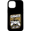 Cat Gaming Controller Lover Custodia per iPhone 15 Gamer Cat Lover Premi Start Pet Cat