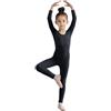 Wildarms Body Unitard per Danza a Maniche Lunghe Bambine Ragazze, Leotard Intero Elastico Traspirante per Balletto Ginnastica Spettacoli Costumi Feste a Tema (Nero, 10-12)