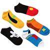 Disney Mickey Mouse 5 Pack No Show Socks Calzini Casual, Assortiti, L (Pacco da 5) Uomo