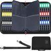 Lrawioallgn Organizer Chiavi Portatile, Organizzatore Chiavi con Cerniera, Cassetta Portachiavi Impermeabile e Ignifugo con 54 Ganci e Portachiavi Colorati, Key Organizer per Chiavi per Uffici, Hotel (Nero)