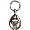 KAZMUGZ Portachiavi con scritta in inglese Border Terrier, in metallo di alta qualità, portachiavi a doppia faccia, idea regalo per cuccioli, animali domestici., Multicolore, Taglia unica
