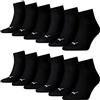 Puma, 12 paia di calzini unisex per sneaker, taglia 35 - 49, per uomo e donna, fantasmini, Unisex, Black, 43/46