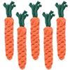 YiliYa 5 Pezzi Gioco per Cani in Corda Intrecciata Carota,Giocattolo da Masticare con Materiale di Cotone Tiro Alla Fune Interattivo Cane Treccia per Cuccioli di Piccola Taglia Media