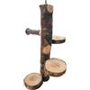 Generic Supporto verticale per cincillà, con piattaforma, 3 ripiani in legno naturale, struttura interattiva per arrampicata per piccoli animali domestici