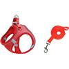 Generisch Set morbido di pettorina e guinzaglio per cani di piccola taglia, pettorina Step-In-Air-Mesh per cuccioli, guinzaglio, pettorina per cani leggera, regolabile, riflettente, senza tirare, pettorine per