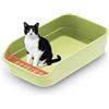Vealind Cassetta Igienica per Gatti XXL, per Famiglie con Più Gatti, 60x40x16 cm, Aperta, Anti-Perdite, Ingresso Basso