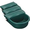 Kerbl Abbeveratoio a galleggiante verde in plastica, abbeveratoio, 3 l, verde, 25,5 x 29 x 14,5 cm, possibilità di collegamento da sinistra o destra, 6,5 l/min a 3 bar (Confezione da 3)