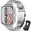 BDIG Cinturino per Xiaomi Redmi Watch 6/5/4, Acciaio Inossidabile Cinturini di ricambio Sportivo Compatibile con Xiaomi mi band 9 Pro/Xiaomi mi band 8 Pro Uomo e Donna,Argento