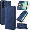 Phoona Cover per Samsung Galaxy A26 5G con 1 Vetro Temperato, Custodia Portafoglio Pelle PU Alta Qualità [Blocco Rfid][Antiurto][Magnetica][Porta Carte][Funzione Supporto] Libro Case Blu