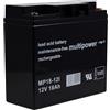 akku-net batteria al piombo (multipower) MP18-12I Vds sostituisce FIAMM tipo FG21803, 12V, Lead-Acid