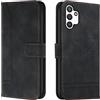 Bravoday Cover per Galaxy A04 / Galaxy A04S / Galaxy A13, Flip Custodia in Pelle PU Portafoglio Custodia per Galaxy A04 / A04S / A13, con Slot per Schede, Nero