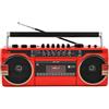 Generic Boombox con lettore CD in stile classico anni '80, radio portatile con lettore di cassette, radio AM/FM, registratore a cassette Bluetooth con manopole di regolazione del volume, per riunioni di