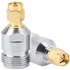 Akozon Connettore Coassiale, 2 pz Connettori RF Adattatore Coassiale Femmina N Maschio SMA Tipo Connettore Convertitore di Prova 50Ω Frequenza 0-6Ghz