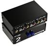 LEAGY Commutatore RCA a 2 vie AV 2 in 1 Out Composito Video L/R Audio Selettore Box per DVD STB Console di gioco - Nero