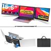 Bunosdias Kwumsy Monitor Portatile Per Laptop 15,6 Pollici - 1080P FHD Triplo Schermo PC Portatile, Ultrasottile Monitor Portatile, USB-C Collegamento Monolinea,Compatibile Mac/Wins (Fino a 17,3 Pollici Laptop)