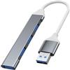 Generic Hub USB, hub USB per computer portatile - Splitter portatile a 4 porte - Adattatore portatile Expander per desktop, Laptop, Flash Drive, Console, Printer, PC, Keyboards