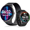 Goodatech SmartWatch da 1,4 pollici per uomini e donne con telefonata, impermeabile IP68, smart watch, fitness tracker (nero)