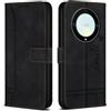 Bravoday Cover per Huawei Honor Magic5 Lite 5G / Honor X9A 5G, Flip Custodia in Pelle PU Portafoglio Custodia per Huawei Honor Magic5 Lite 5G / Honor X9A 5G, con Slot per Schede, Nero