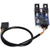 cablecc Scheda madre Cablecc 9pin USB 2.0 Header da 1 a 2 Prolunga femmina Connettore HUB Porta adattatore Multilier