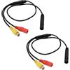 OTOTEC 2 Pezzi Cavo Adattatore Per Telecamera Posteriore 4 Pin Maschio A CVBS RCA Femmina Lunghezza Cavo Cablaggio Video 55,5 Cm Cablaggio Segnale Telecamera