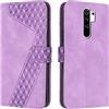 OKZone Cover per Xiaomi Redmi 9/Redmi 9 Power, Custodia in PU Pelle per Xiaomi Redmi 9/Redmi 9 Power, Custodia a Libro Folio Portafoglio con Chiusura Magnetica Wallet Case Flip Cover (Porpora)