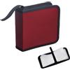 gvivej Porta CD Custodia, Maniche per 40 CD, Supporto per Custodia per Organizer per Dischi Protettivi per Viaggi in Auto, Rosso