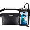 Jsdoin Marsupio Impermeabile +Custodia Impermeabile Smartphone, IPX8 Borsa Impermeabile Mare Porta Cellulare Subacquea Universale per Spiaggia Nuoto, Canottaggio, Pesca, Vela, Escursioni