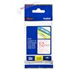 Brother TZE132 Nastro Laminato, 12 mm, Rosso/Bianco