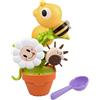 Mokaskaidj Giochi Bagnetto Neonato, Giocattolo da Bagno per Bambini 1 2 3 4 Anni, Giochi Vasca da Bagno Bambini a Forma di Fiore con Ventosa e Pala, Giocattoli da Bagno per Bambini di Compleanno
