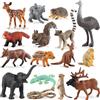 TOEY PLAY Animali Giocattolo per Bambini, Realistico Animali del Bosco, Mini Animali Safari Giocattoli con Scoiattolo, Cervo, Coniglio, Regali per Ragazzi Ragazze 3 + Anni