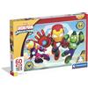 Clementoni - Puzzle per Bambini 60 Pezzi Supercolor Maxi, per Bambini 4+ Anni, Illustrazione Marvel Ironman, Idea Regalo, Made in Italy, 62x42 cm, 26315