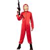 Ciao-Tuta e maschera rapinatore Carta originale Casa de Papel (Taglia Ragazzo) Costumi, Colore Rosso, 706842-TXS
