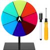 Mumjooyi Ruota della Fortuna Ruota della Fortuna Personalizzabile 8 Slot Color Roulette Prize Wheel con Penna cancellabili e Stand per Compleanno Lotteria Festa Festa