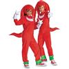Disguise Costume di Sonic Knuckles Deluxe per bambini, costume ufficiale Sonic Movie 3, con copricapo e guanti