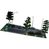 Hattba 1:87 Scala Città Strada Scena Modello Kit Diorami Illuminazione A LED Parcheggio Auto Modello Miniature Albero Simulazione Modello Auto